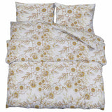 Vidaxl Duvet Overray Set 225x220 cm Baumwoll weiß und braun