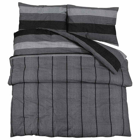 Vidaxl Duvet Overray Set 140x200 cm Baumwolle dunkelgrau