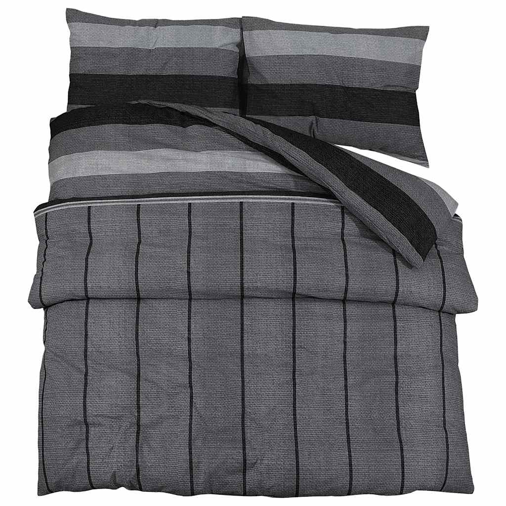 Vidaxx Bettbezug-Set 220x240 cm Baumwolle dunkelgrau