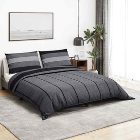Vidaxx Bettbezug-Set 220x240 cm Baumwolle dunkelgrau
