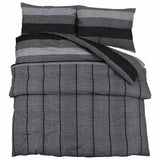 Vidaxl Duvet Overray Set 135x200 cm Baumwolle dunkelgrau