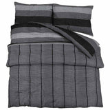 Vidaxl Duvet Overray Set 200x200 cm Baumwolle dunkelgrau