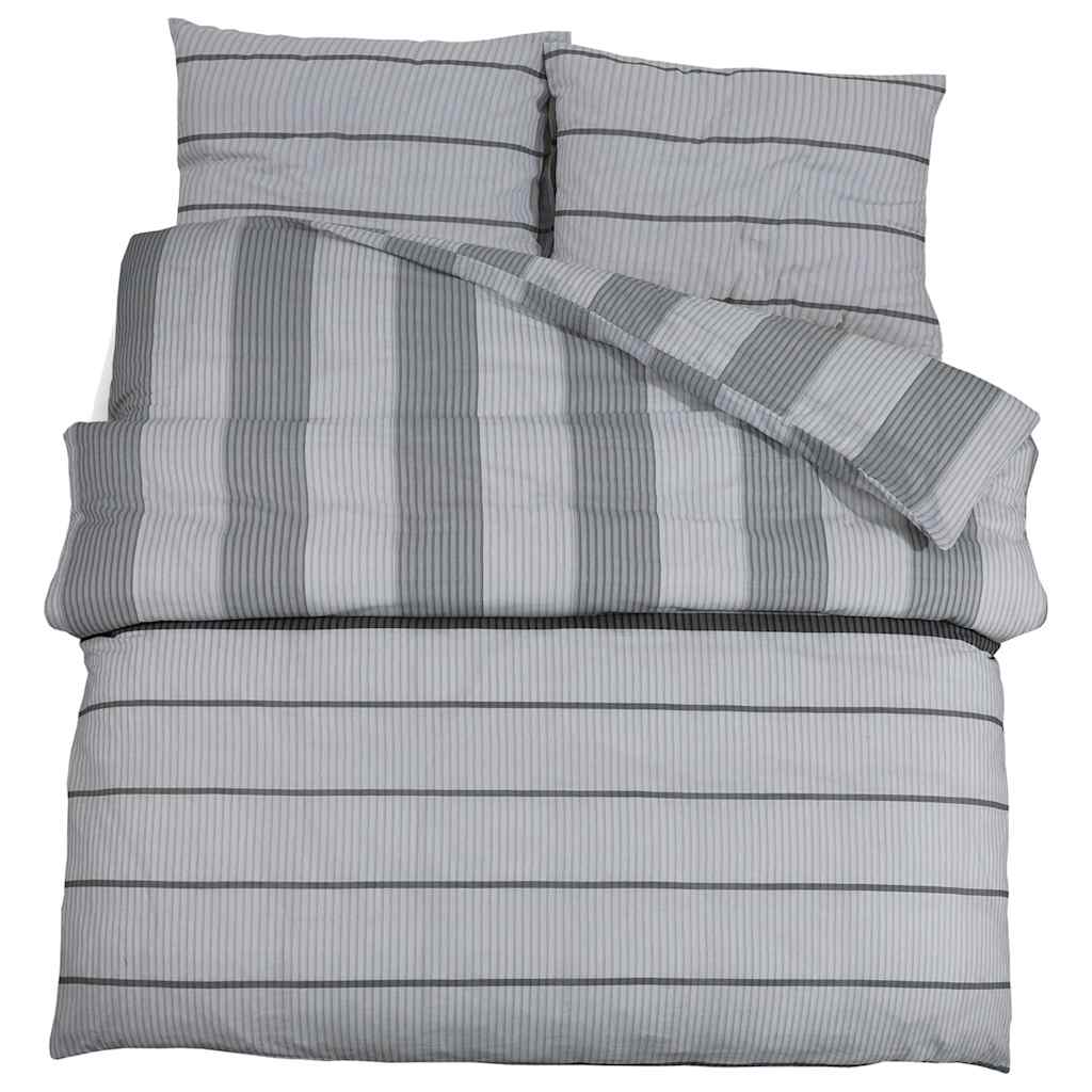 VIDAXL -Duvet -Überraschungs -Set 260x240 cm Baumwollgrau