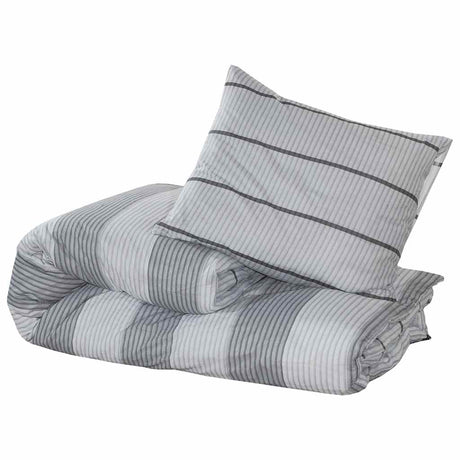 VIDAXL -Duvet -Überraschungs -Set 135x200 cm Baumwollgrau