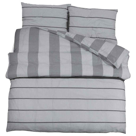 Vidaxx Bettbezug-Set 155x220 cm Baumwolle grau