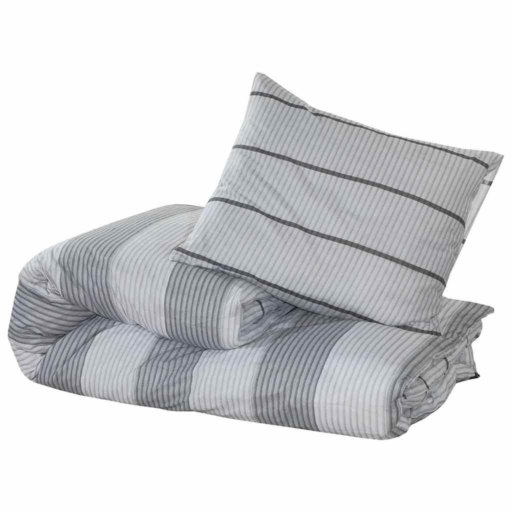 VIDAXL -Duvet -Überraschungs -Set 140x200 cm Baumwollgrau