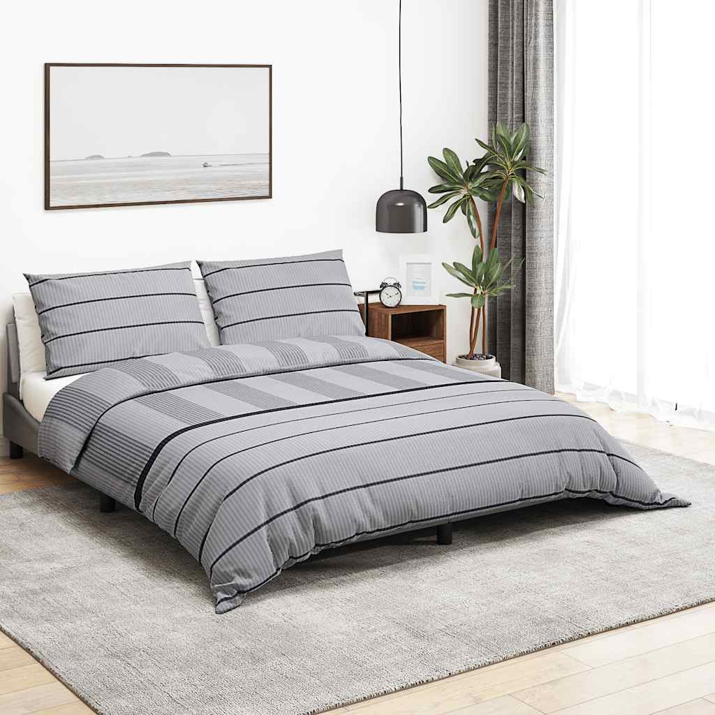VIDAXL -Duvet -Überraschungs -Set 140x200 cm Baumwollgrau