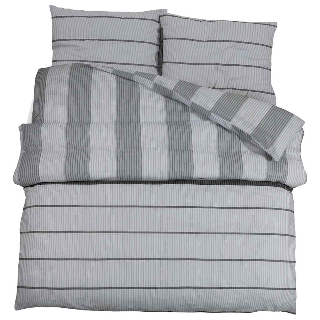 Vidaxl Duvet Crossing Set 225x220 cm Baumwollgrau