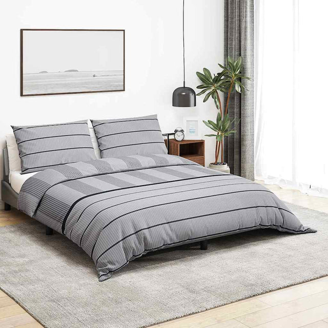 Vidaxl Duvet Crossing Set 225x220 cm Baumwollgrau