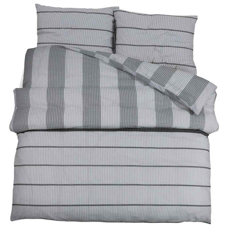 VIDAXL -Duvet -Überraschungs -Set 260x220 cm Baumwollgrau
