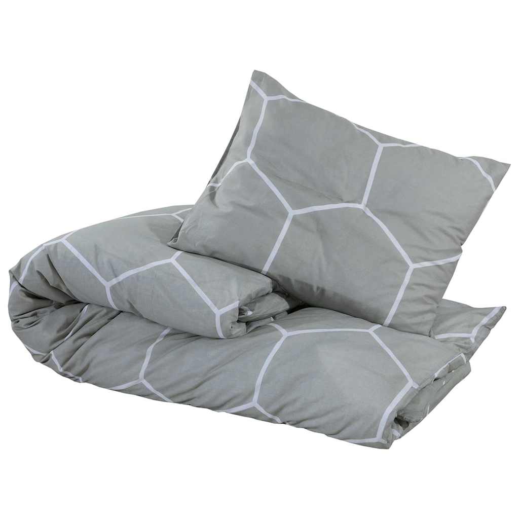 Vidaxx Bettbezug-Set 155x220 cm Baumwolle grau