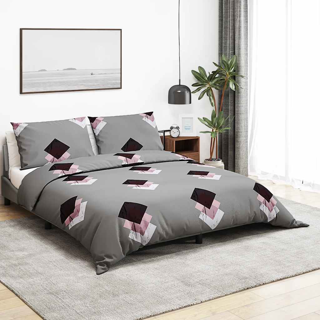 Vidaxx Bettbezug-Set 140x200 cm Baumwolle grau