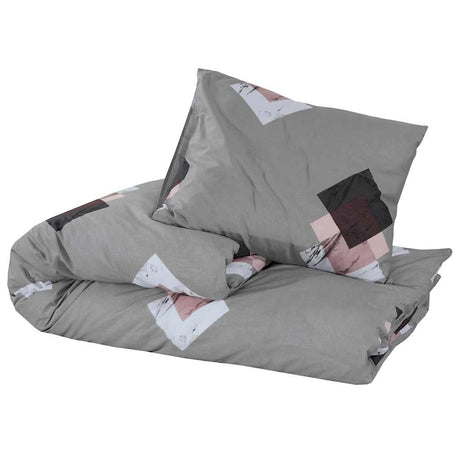VIDAXL -Duvet -Überraschungs -Set 260x240 cm Baumwollgrau