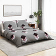 VIDAXL -Duvet -Überraschungs -Set 260x240 cm Baumwollgrau