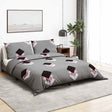 VIDAXL -Duvet -Überraschungs -Set 135x200 cm Baumwollgrau