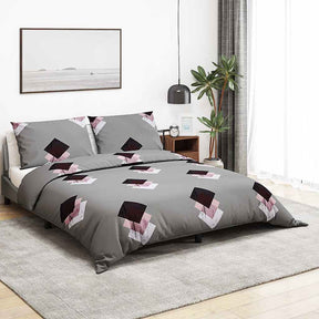 VIDAXL -Duvet -Überraschungs -Set 135x200 cm Baumwollgrau