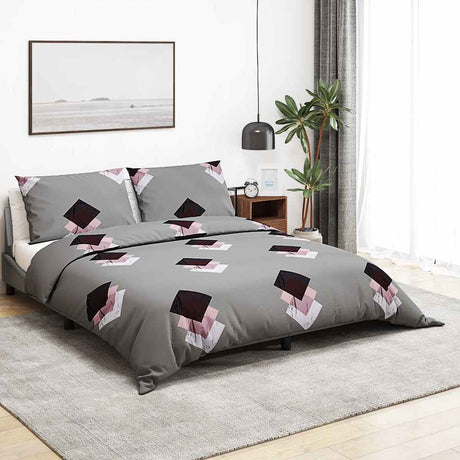Vidaxl Duvet Crossing Set 155x220 cm Baumwollgrau