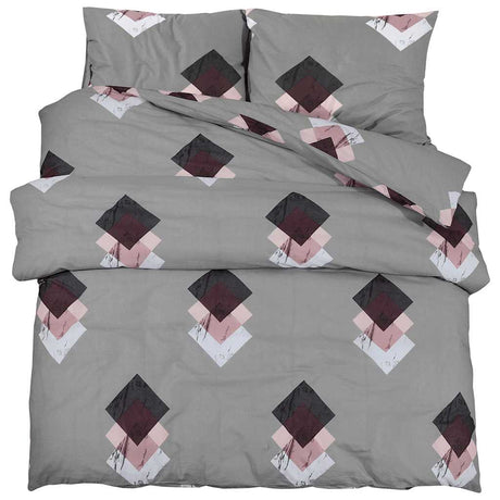 VIDAXL -Duvet -Überraschungs -Set 260x220 cm Baumwollgrau