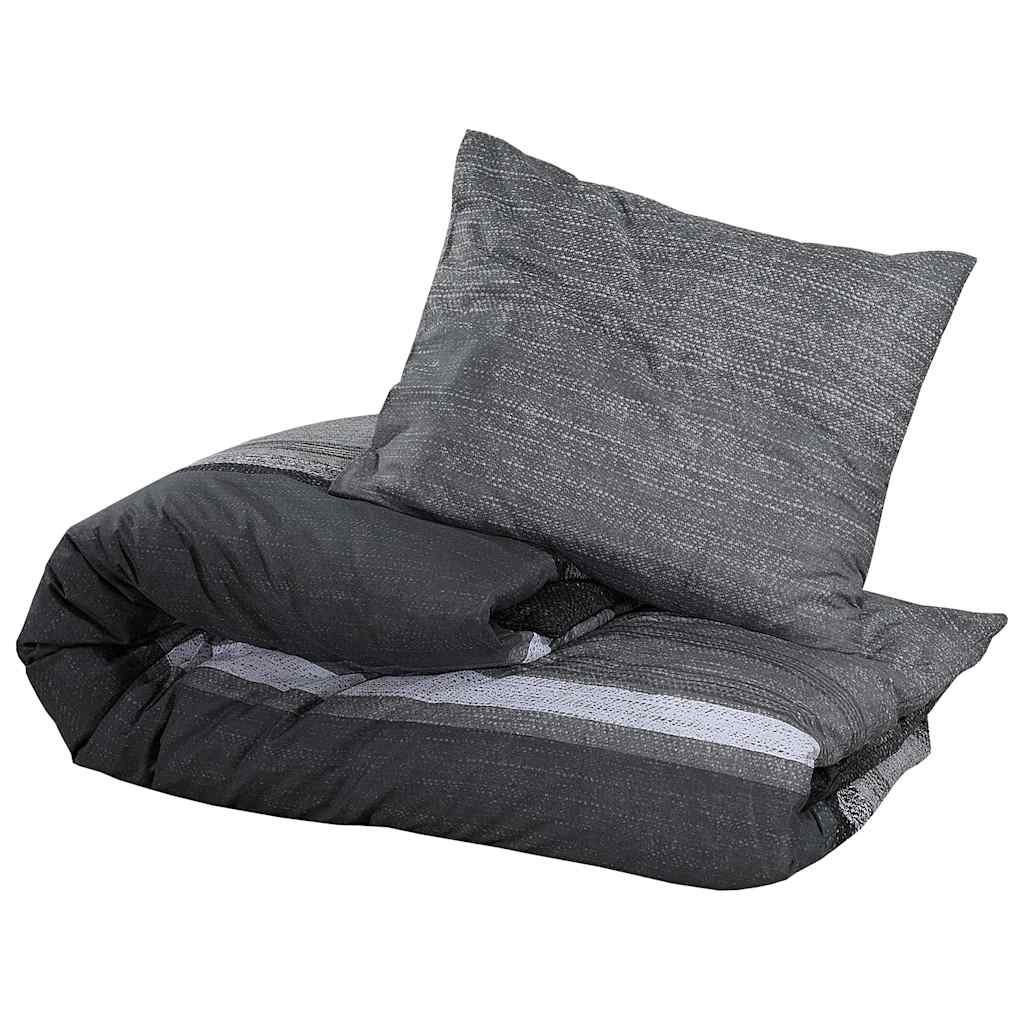Vidaxl Duvet Overray Set 240x220 cm Baumwolle dunkelgrau
