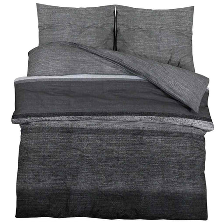 Vidaxl Duvet Overray Set 220x240 cm Baumwolle dunkelgrau
