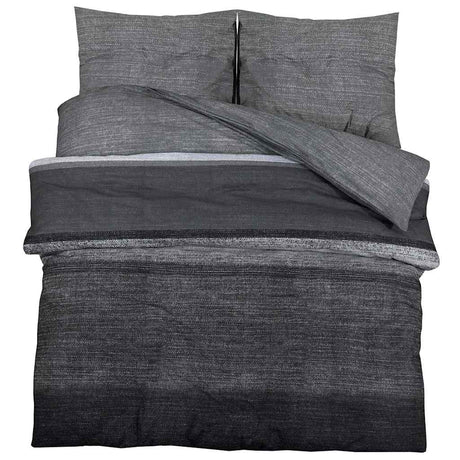 Vidaxl Duvet Cover Set 260x240 cm Baumwolle dunkelgrau