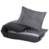 Vidaxl Duvet Cover Set 260x240 cm Baumwolle dunkelgrau