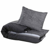 VidaXL Bettbezug-Set 135 x 200 cm Baumwolle dunkelgrau