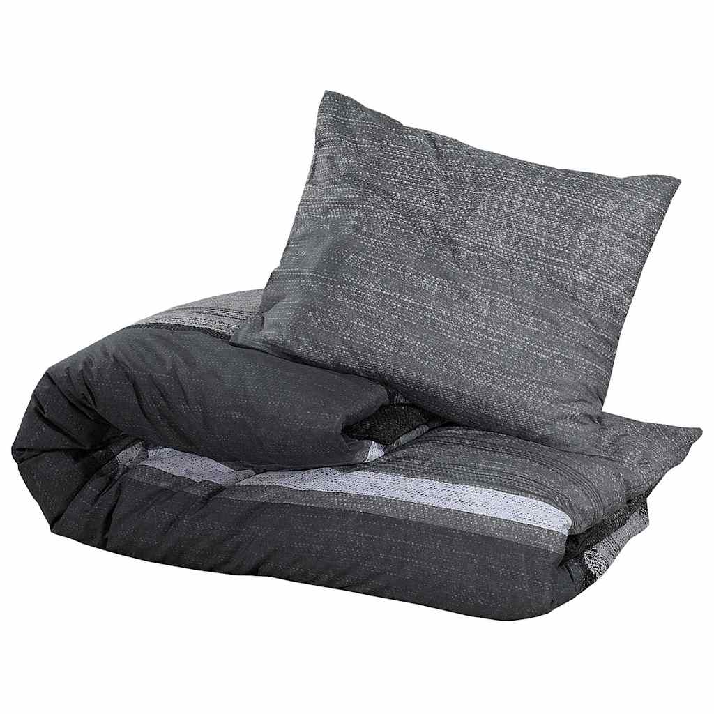 Vidaxl Duvet Overray Set 200x220 cm Baumwolle dunkelgrau