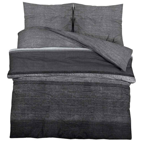 Vidaxl Duvet Overray Set 225x220 cm Baumwolle dunkelgrau