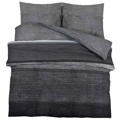 Vidaxl Duvet Overray Set 260x220 cm Baumwolle dunkelgrau
