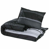 Vidaxx Bettbezug-Set 240x220 cm Baumwolle schwarz und weiß