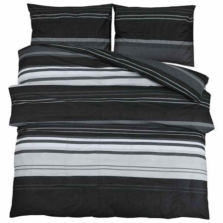 Vidaxl Duvet Overray Set 260x240 cm Baumwollschwarz und Weiß