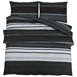 VidaXL Bettbezug-Set 135 x 200 cm, Baumwolle, Schwarz und Weiß