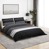 VidaXL Bettbezug-Set 135 x 200 cm, Baumwolle, Schwarz und Weiß
