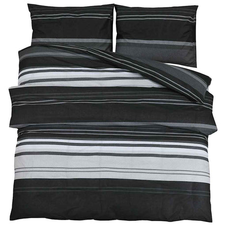 Vidaxl Duvet Crossing Set 140x200 cm Baumwollschwarz und Weiß