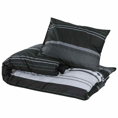 Vidaxl Duvet Crossing Set 200x200 cm Baumwollschwarz und Weiß