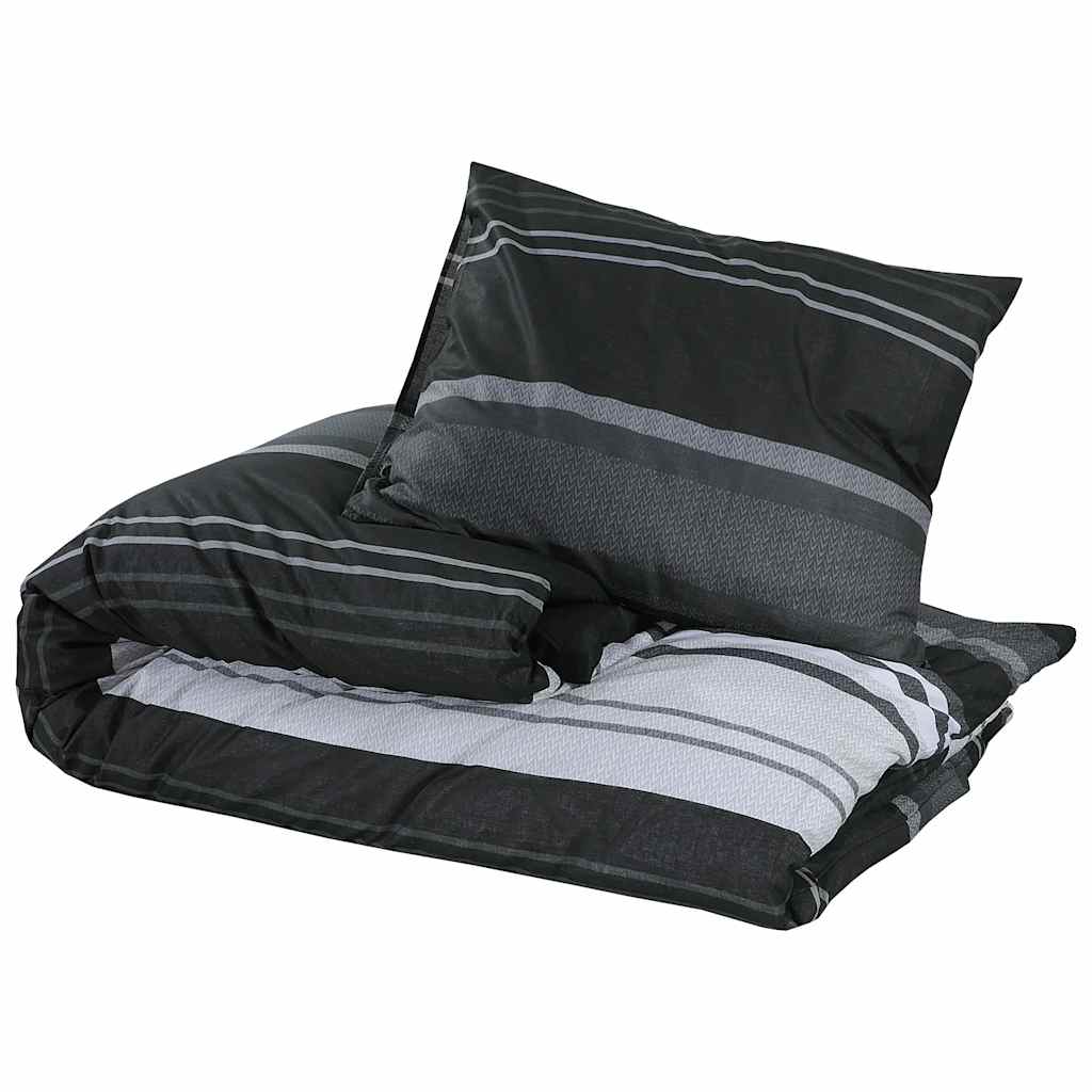 Vidaxl Duvet Crossing Set 200x200 cm Baumwollschwarz und Weiß