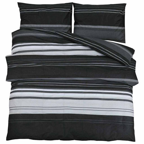 Vidaxl Duvet Overray Set 260x220 cm Baumwollschwarz und Weiß