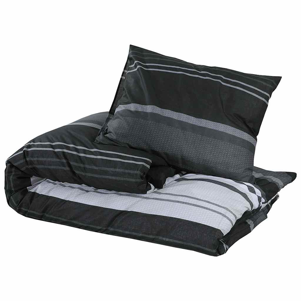 Vidaxl Duvet Overray Set 260x220 cm Baumwollschwarz und Weiß