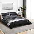 Vidaxl Duvet Overray Set 260x220 cm Baumwollschwarz und Weiß