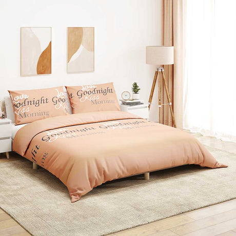 Vidaxl Duvet Overlay Set 260x220 cm Baumwollrosa