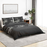 VidaXL Bettbezug-Set 260x240 cm Baumwolle schwarz