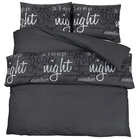 Vidaxl Duvet Overlay Set 260x220 cm Baumwollschwarz