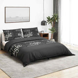 Vidaxl Duvet Overlay Set 260x220 cm Baumwollschwarz