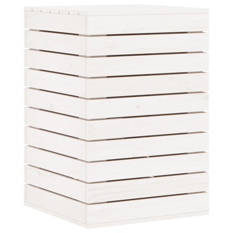Vidaxl Waschkorb 44x44x66 cm Festkiefer weiß