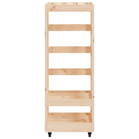 VIDAXL -Holzblockhalter mit Rädern 40x49x110 cm Festkiefer