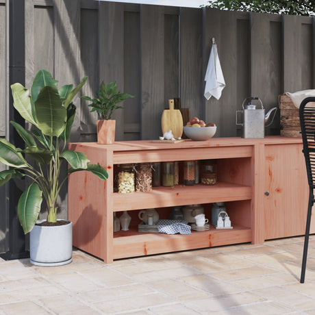 Vidaxl keukenkast voor buiten meppel 106x55x64 cm massief douglashout