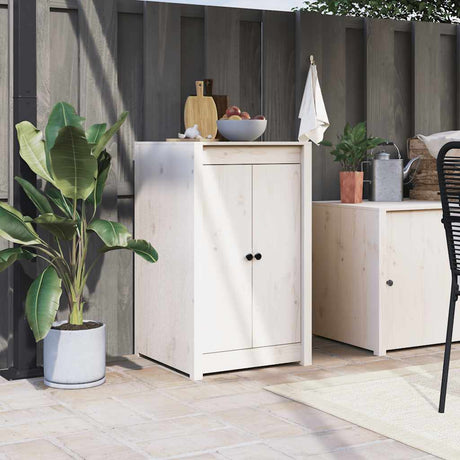 Vidaxx Schranktüren für Outdoorküche Meppel 50x9x82 cm Kiefernholz weiß