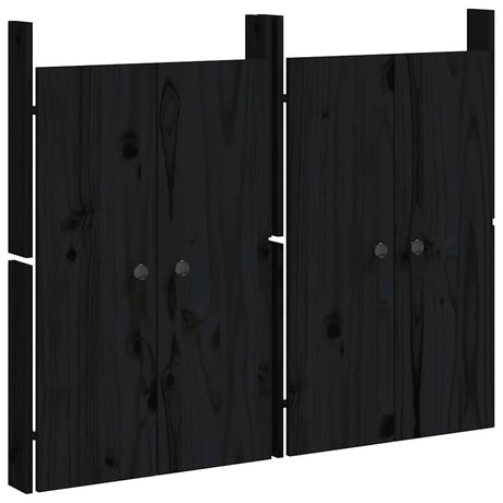 Vidaxx Schranktüren für Outdoor-Küche 2 Stk. 50x9x82 cm Kiefernholz schwarz