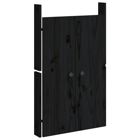 Vidaxx Schranktüren für Outdoor-Küche 2 Stk. 50x9x82 cm Kiefernholz schwarz